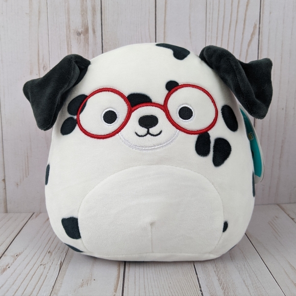 Squishmallows Other - Kellytoy Squishmallows Dustin the Dalmatian Red Glasses New 8"